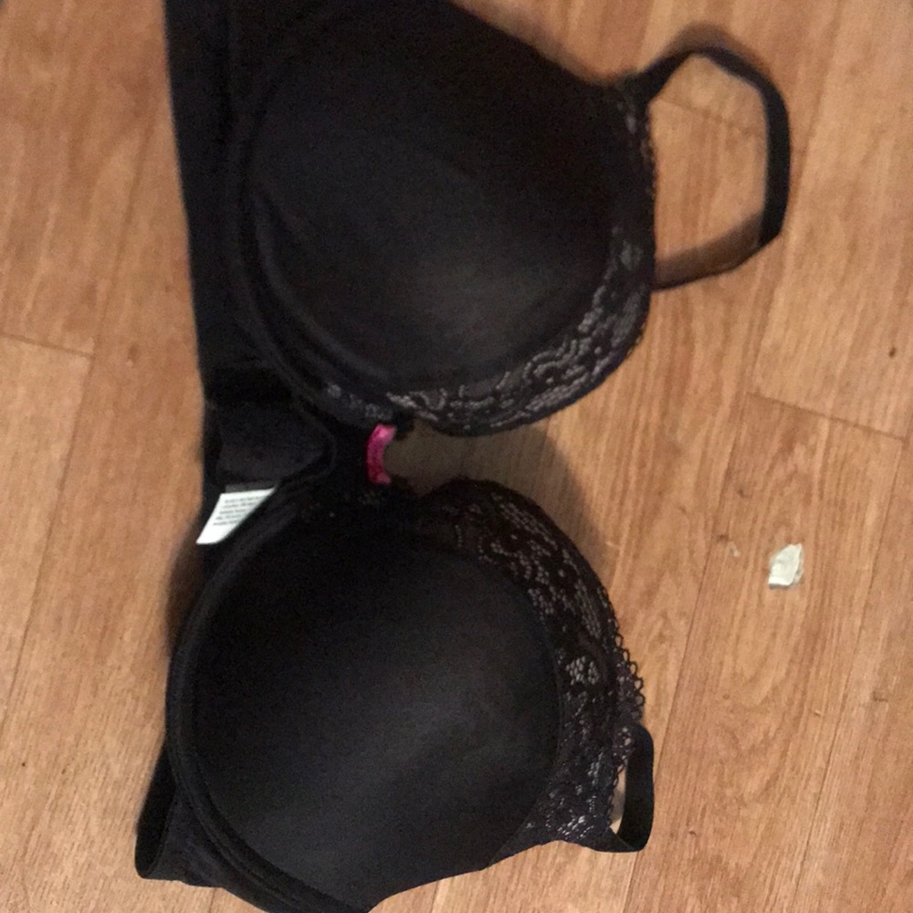 a black with lace bra